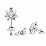 Alma de Loto Moonstone Earring | Silver