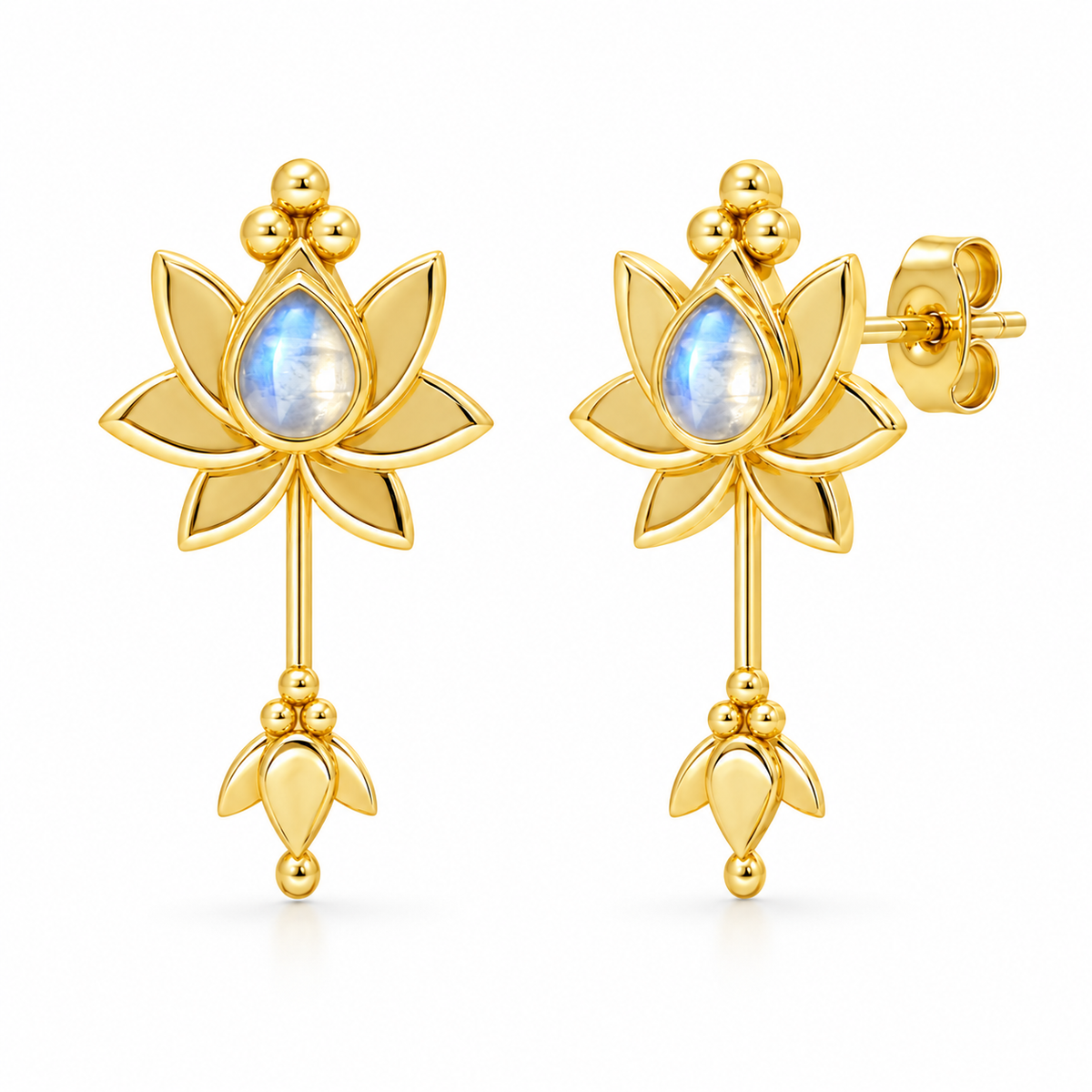 Cielo Mondstein Ohrstecker | Gold