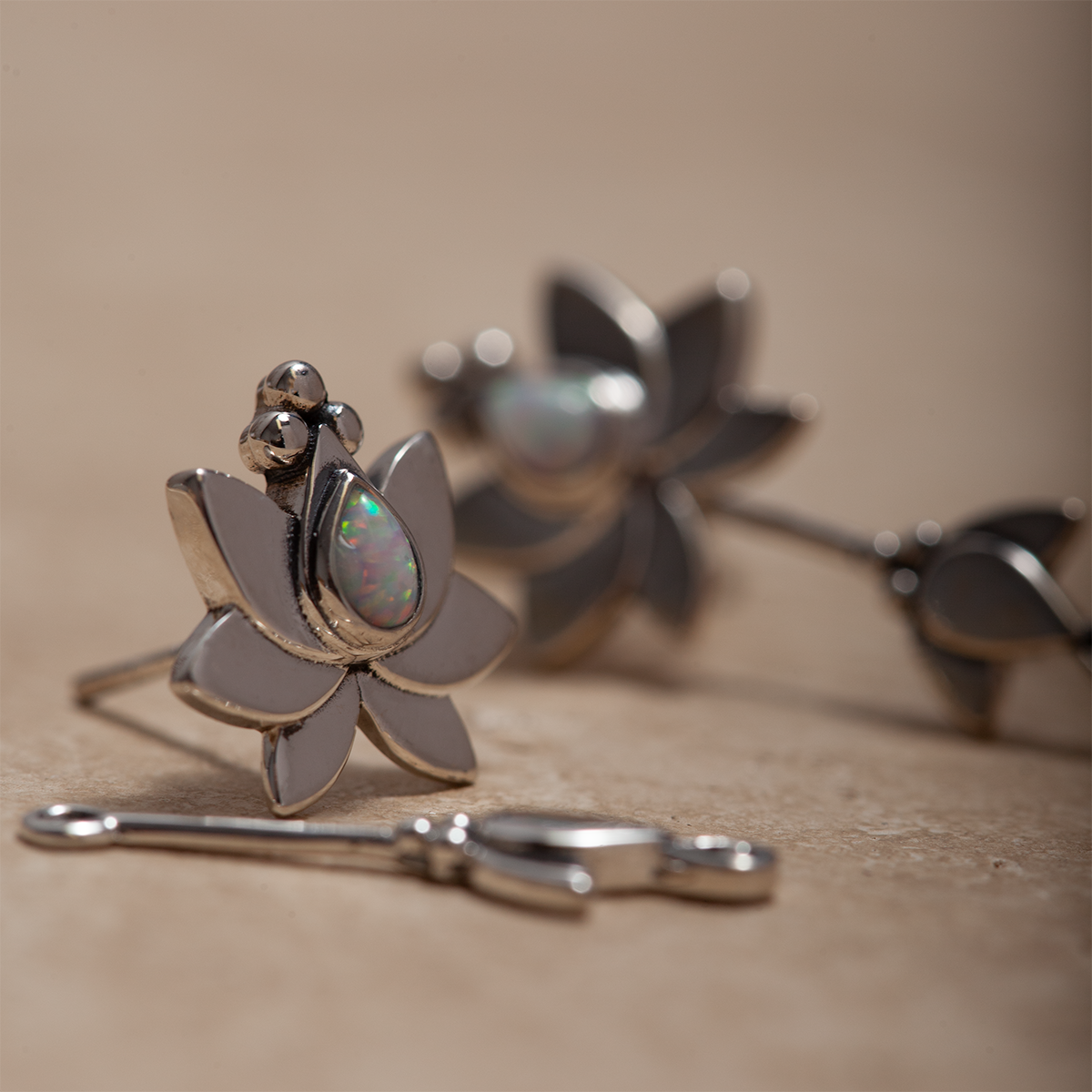 Cielo Opal Ohrstecker | Silber