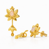 Cielo Rosenquarz Ohrstecker | Gold