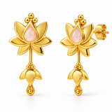 Cielo Rosenquarz Ohrstecker | Gold