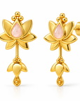Cielo Rosenquarz Ohrstecker | Gold