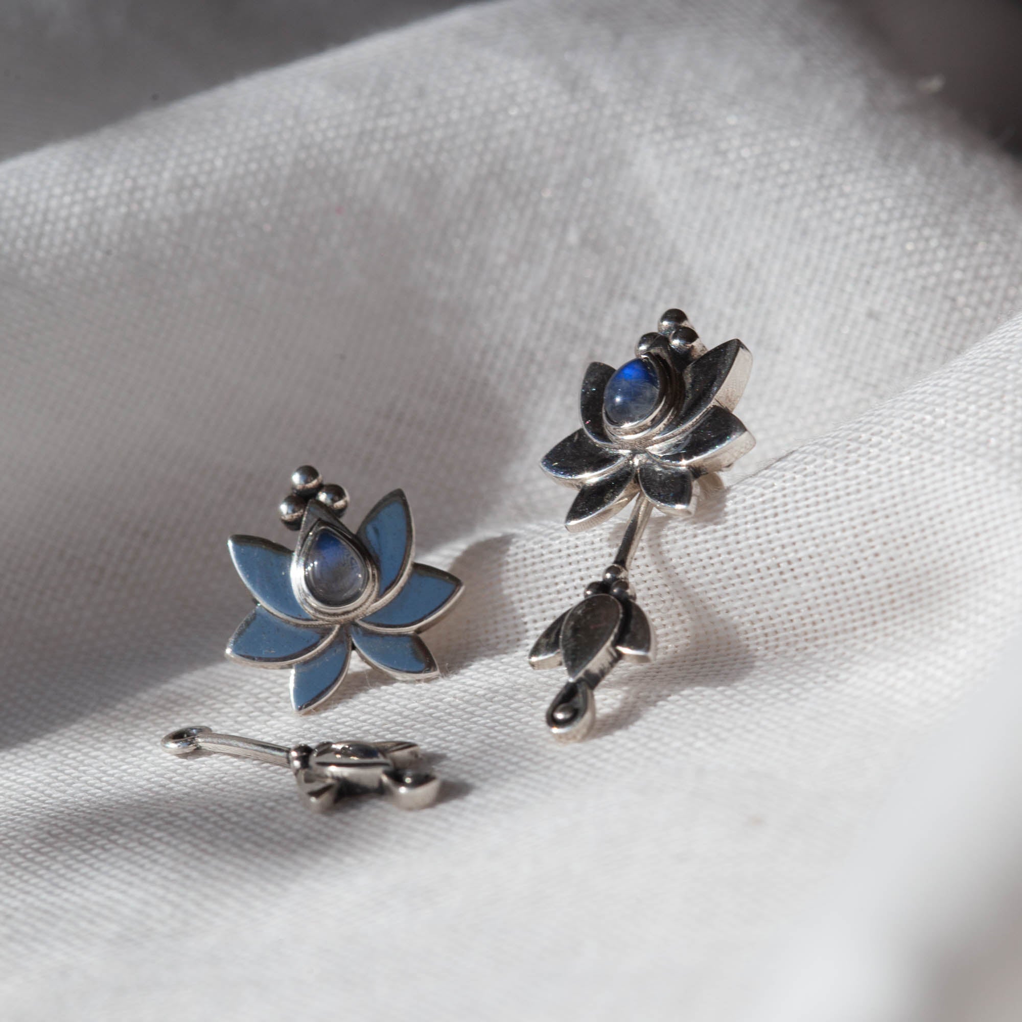 Cielo Mondstein Ohrstecker | Silber