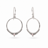 Circea Rosenquarz Ohrringe | Silber