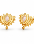Corazón Rosenquarz Ohrstecker | Gold