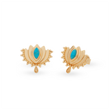 Corazón Türkis Ohrstecker | Gold