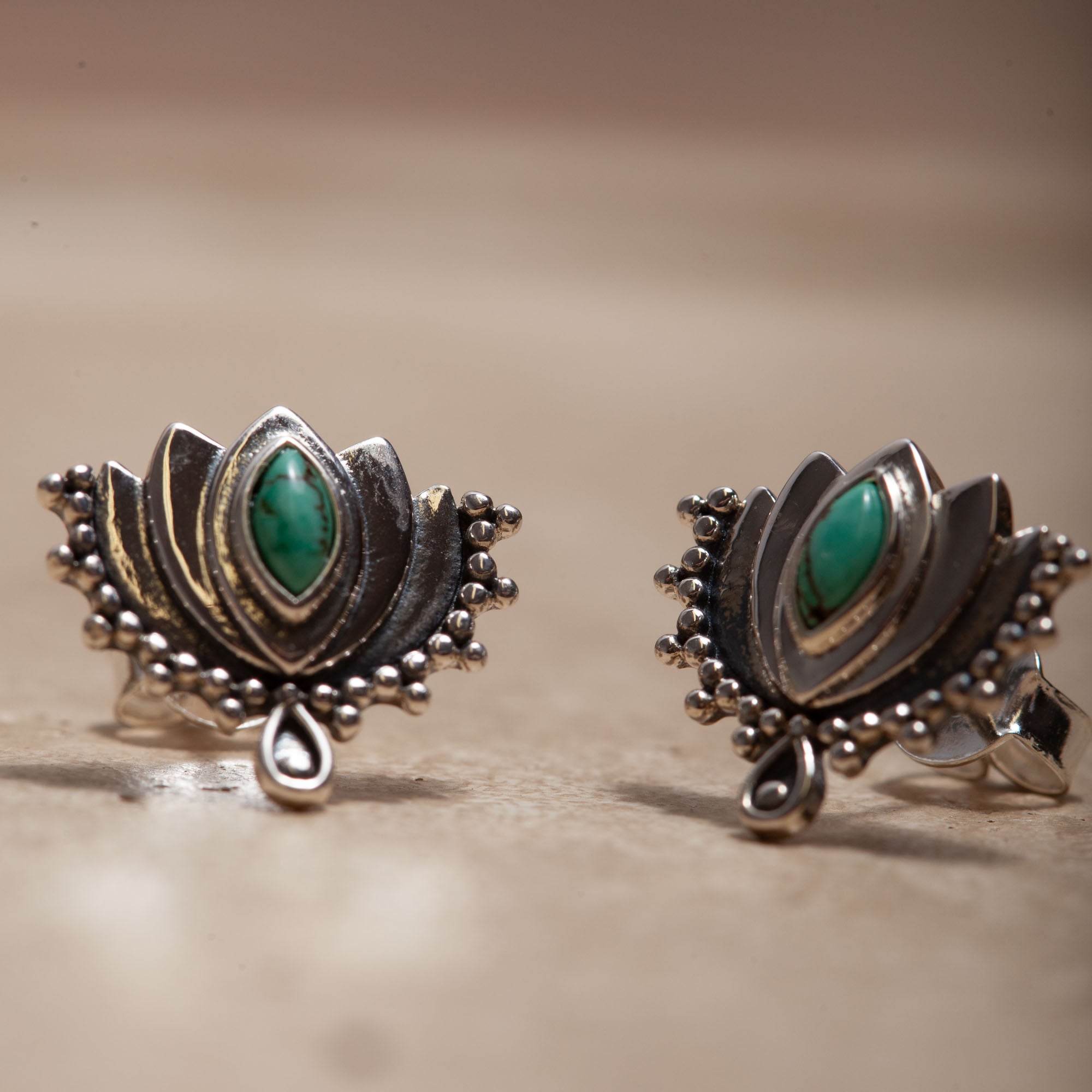 Corazón Türkis Ohrstecker | Silber