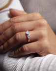 Dúalia Mondstein & Rosenquarz Ring | Silber