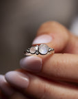 Dúalia Mondstein & Rosenquarz Ring | Silber