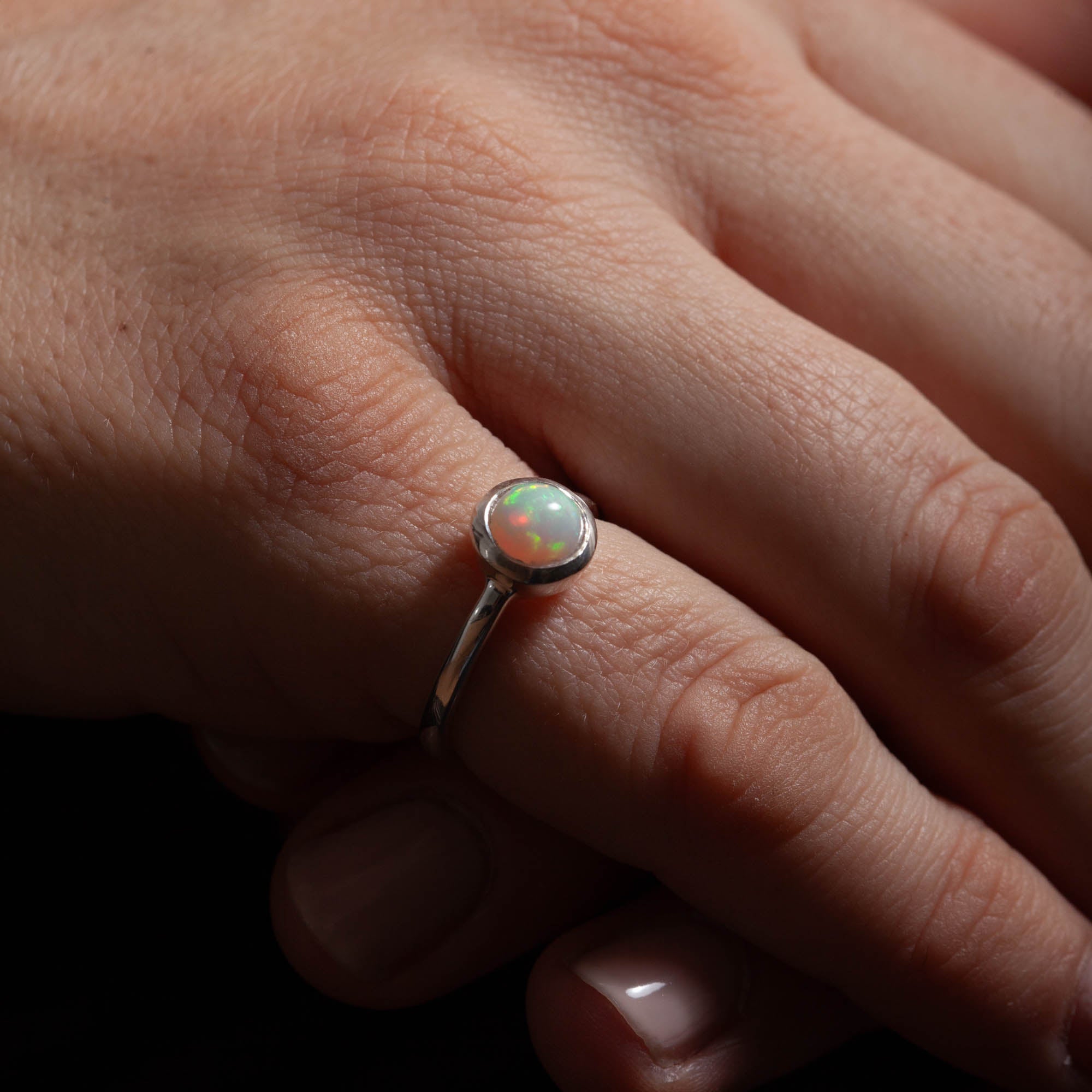 Eclipse Opal Ring | Silber