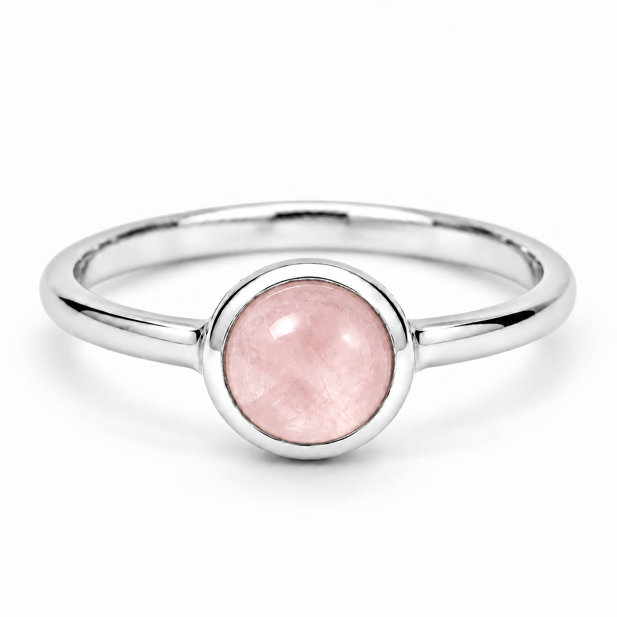Eclipse Rosenquarz Ring | Silber