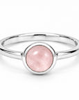Eclipse Rosenquarz Ring | Silber