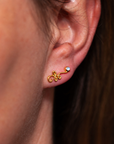 Eluni Mondstein Ohrstecker | Gold