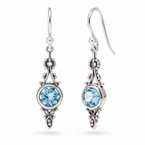 Encanto Blauer Topas Ohrringe | Silber