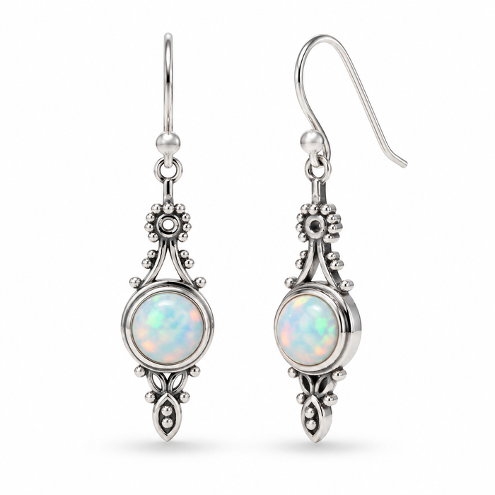 Encanto Opal Ohrringe Silber aus 925 Sterling Silber, Freisteller