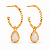 Espiral Grande Creolen mit Ternura Opal Charms | Gold