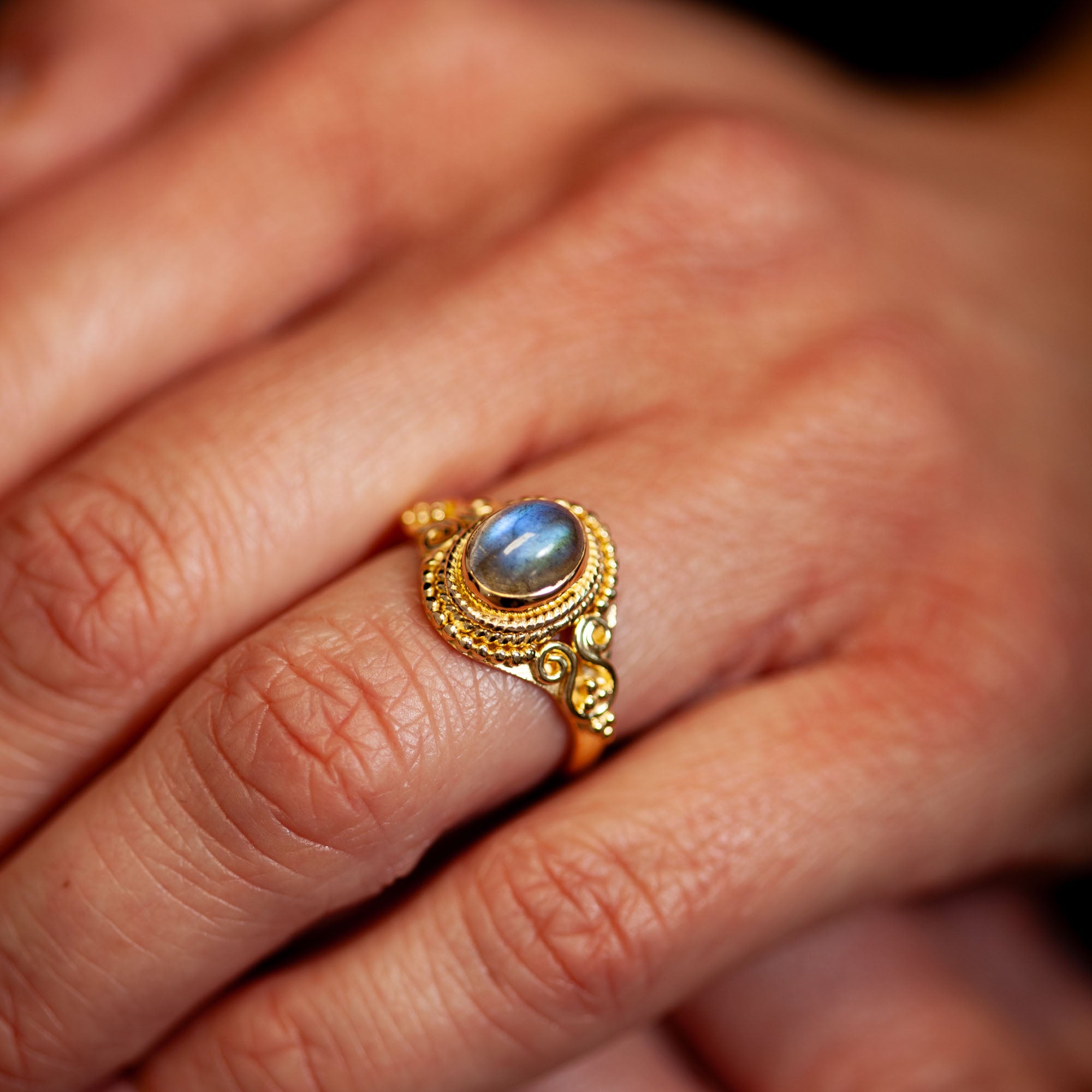 Esplendor Labradorit Ring | Gold