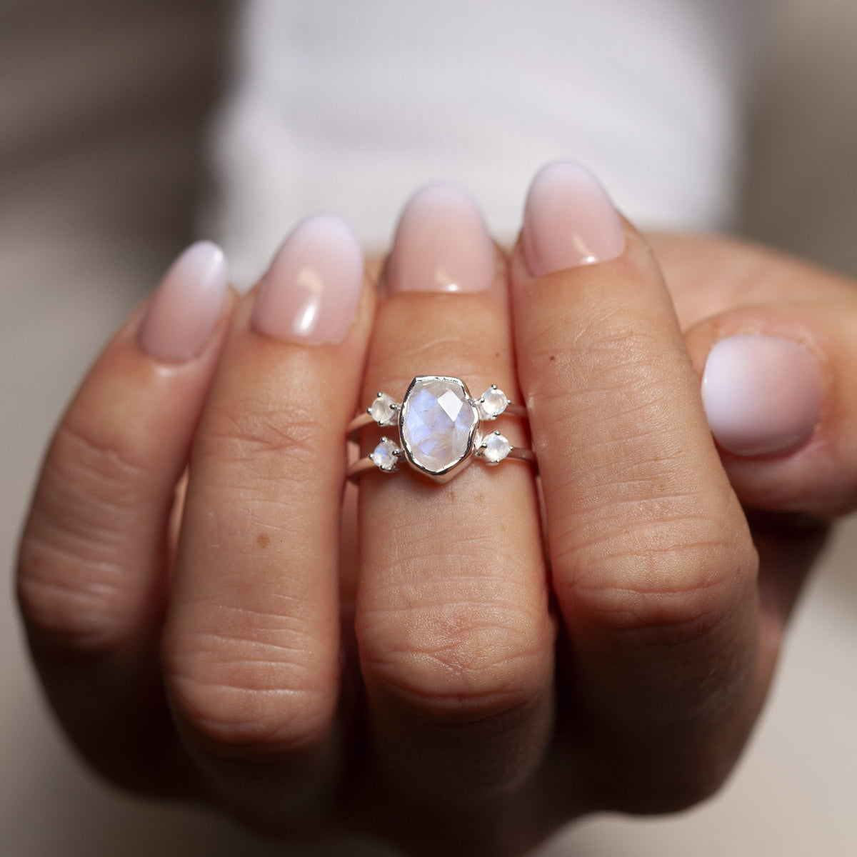 Estrano Mondstein Ring | Silber