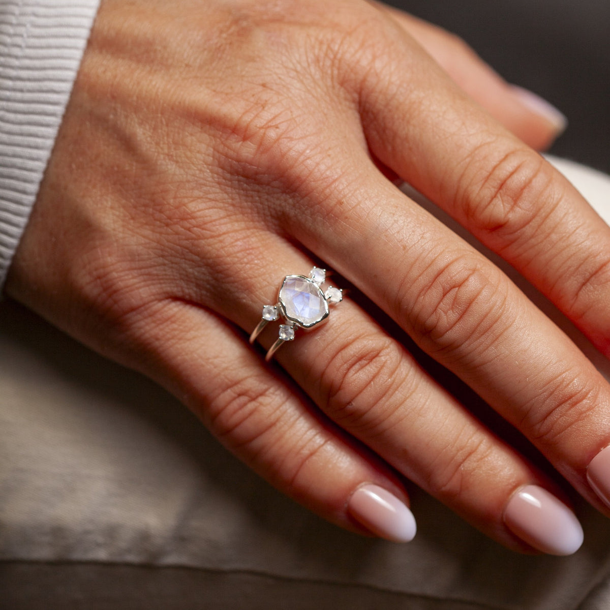 Estrano Mondstein Ring | Silber