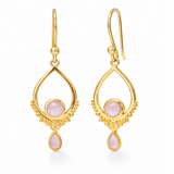 Eterno Rosenquarz Ohrringe | Gold