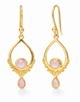 Eterno Rosenquarz Ohrringe | Gold