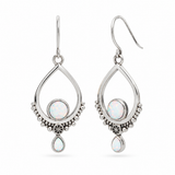 Eterno synthetischer Opal Ohrringe | Silber