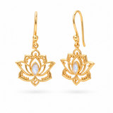 Flor de Loto Mondstein Ohrringe | Gold