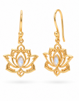 Flor de Loto Mondstein Ohrringe | Gold