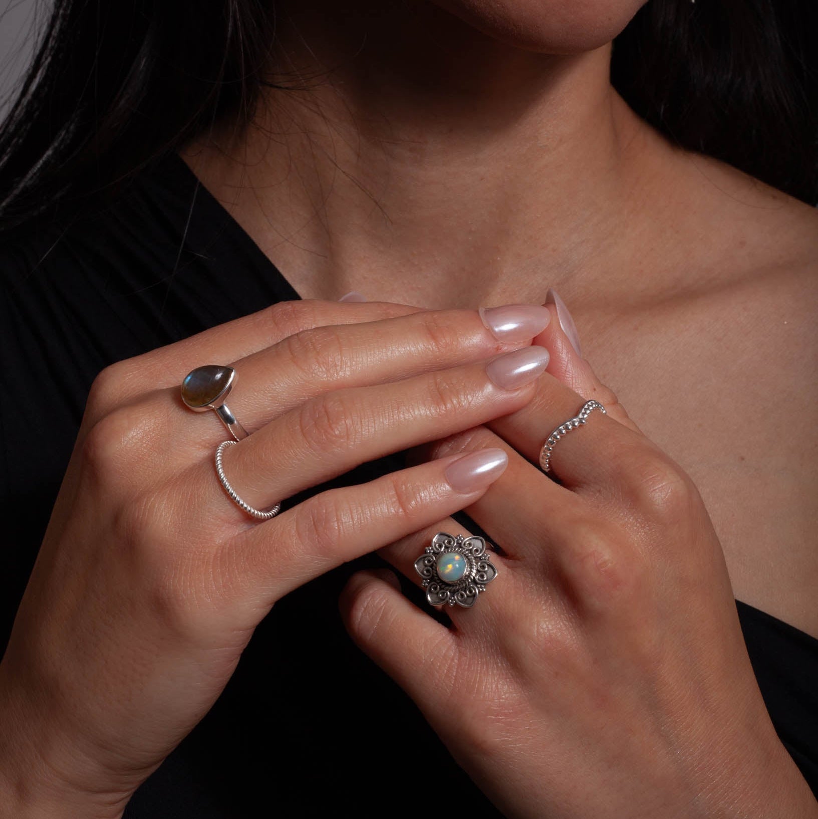 Florencia Opal Ring | Silber