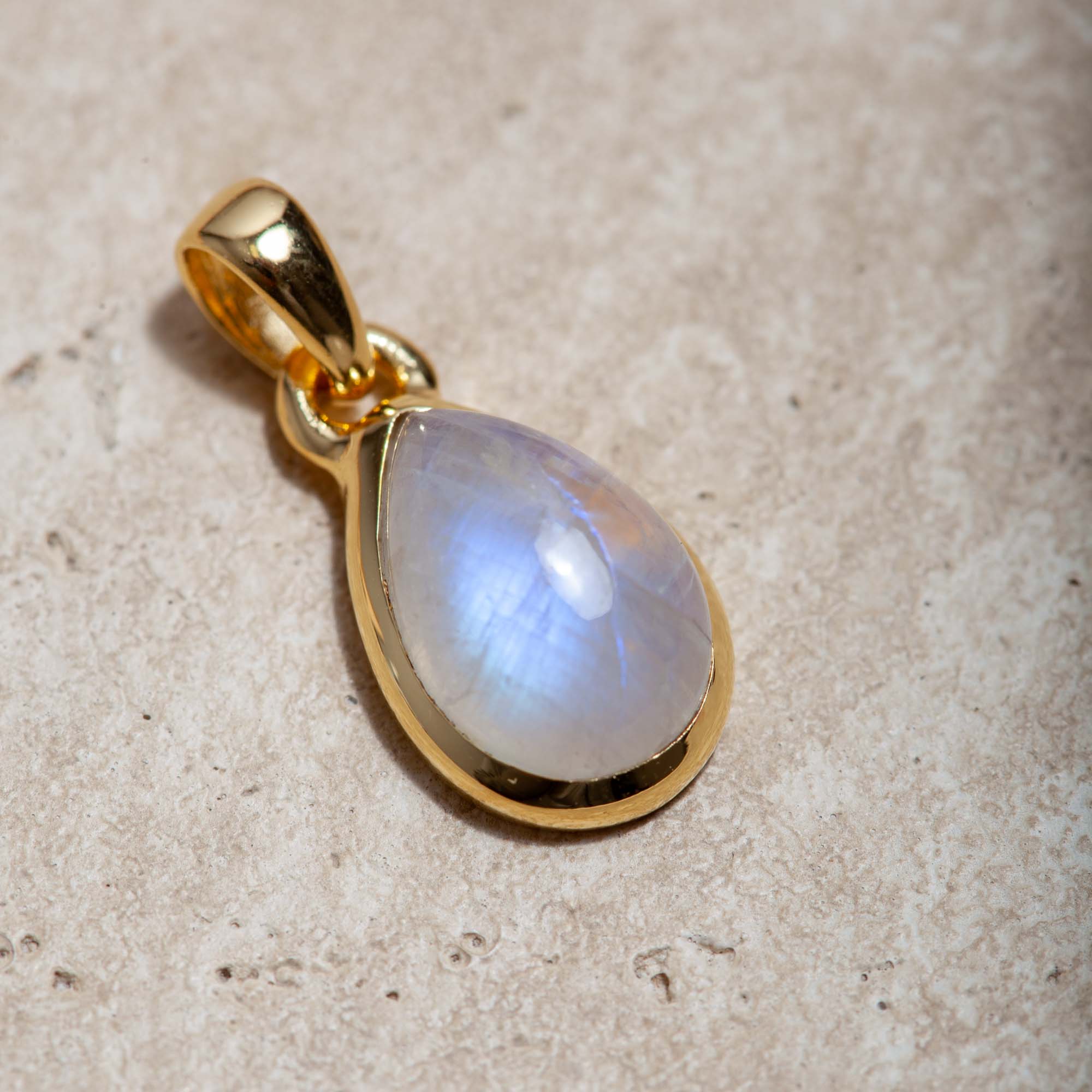 Fluidez Mondstein Anhänger | Gold