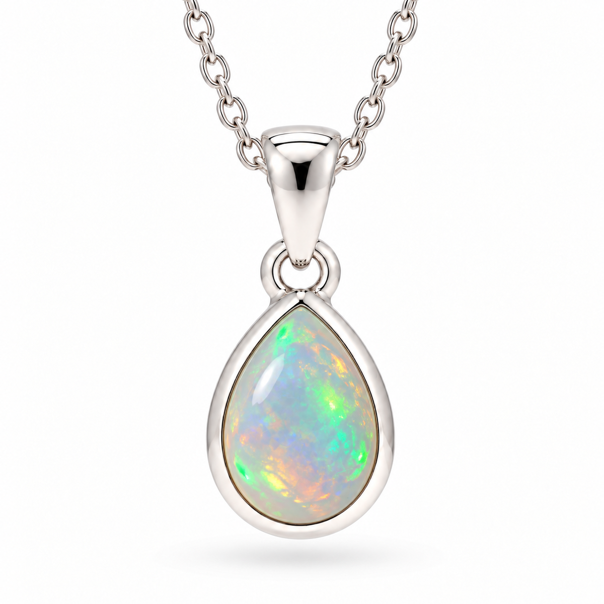 Fluidez Opal Anhänger | Silber