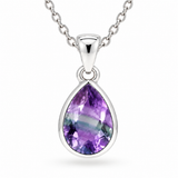 Fluidez Regenbogenfluorit Anhänger | Silber