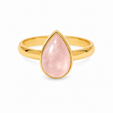 Fluidez Rosenquarz Ring | Gold