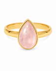 Fluidez Rosenquarz Ring | Gold
