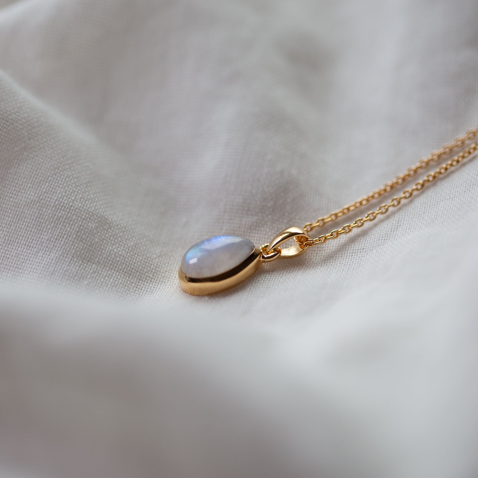 Fluidez Mondstein Anhänger | Gold