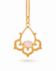 Fuego Rosenquarz Anhänger | Gold