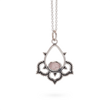 Fuego Rosenquarz Anhänger | Silber