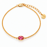 Latido Pinker Turmalin Armband | Gold