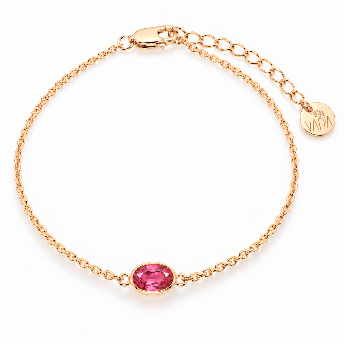 Latido Pinker Turmalin Armband in Gold, Freisteller