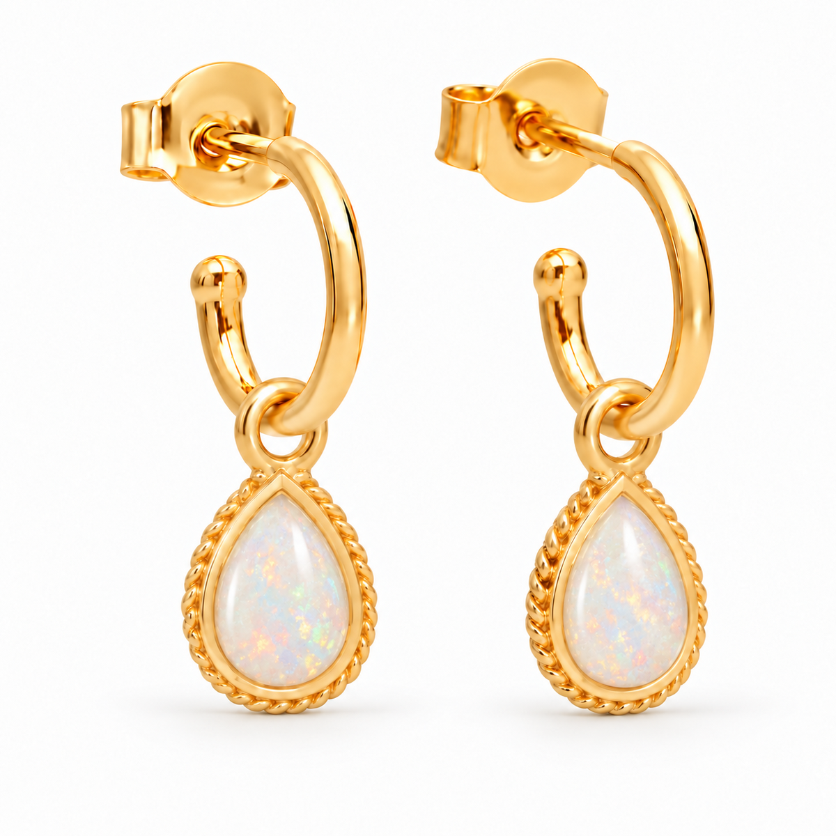 Latir Creolen mit Ternura Opal Charms | Gold