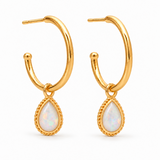 Latir Grande Creolen mit Ternura Opal Charms | Gold