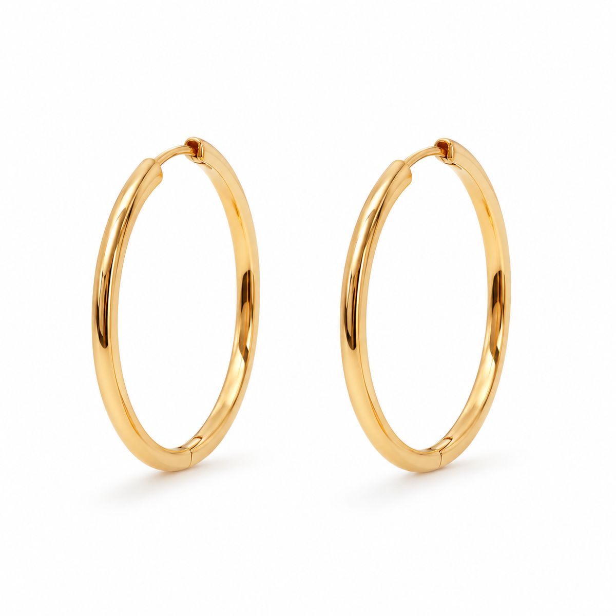 Lina Grande Hoops | Gold