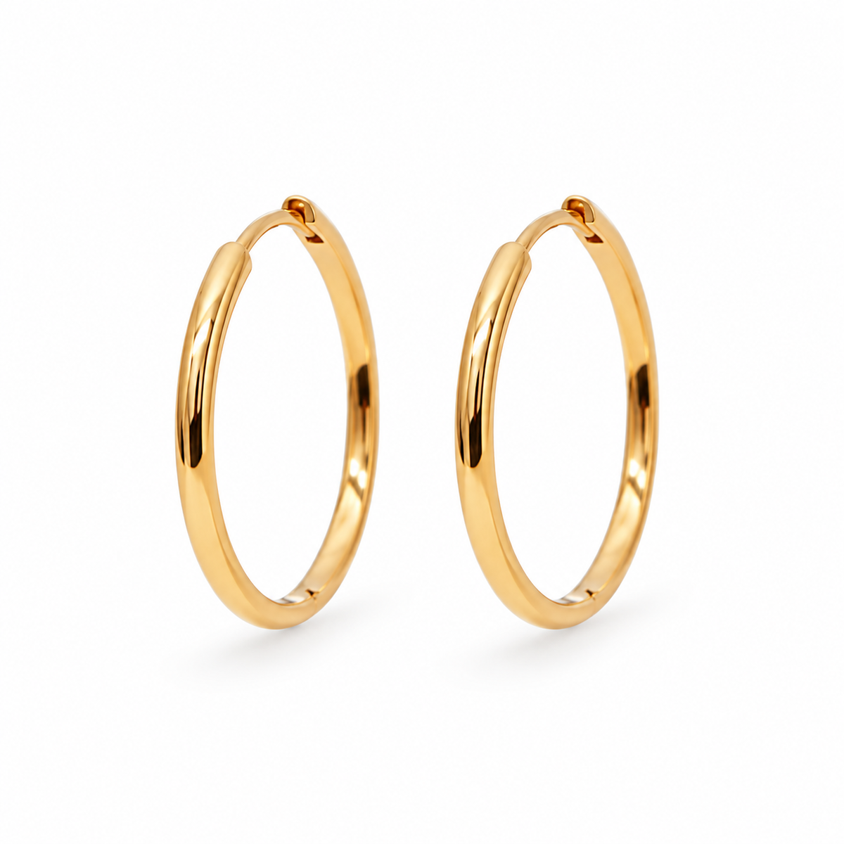 Lina Medium Hoops | Gold