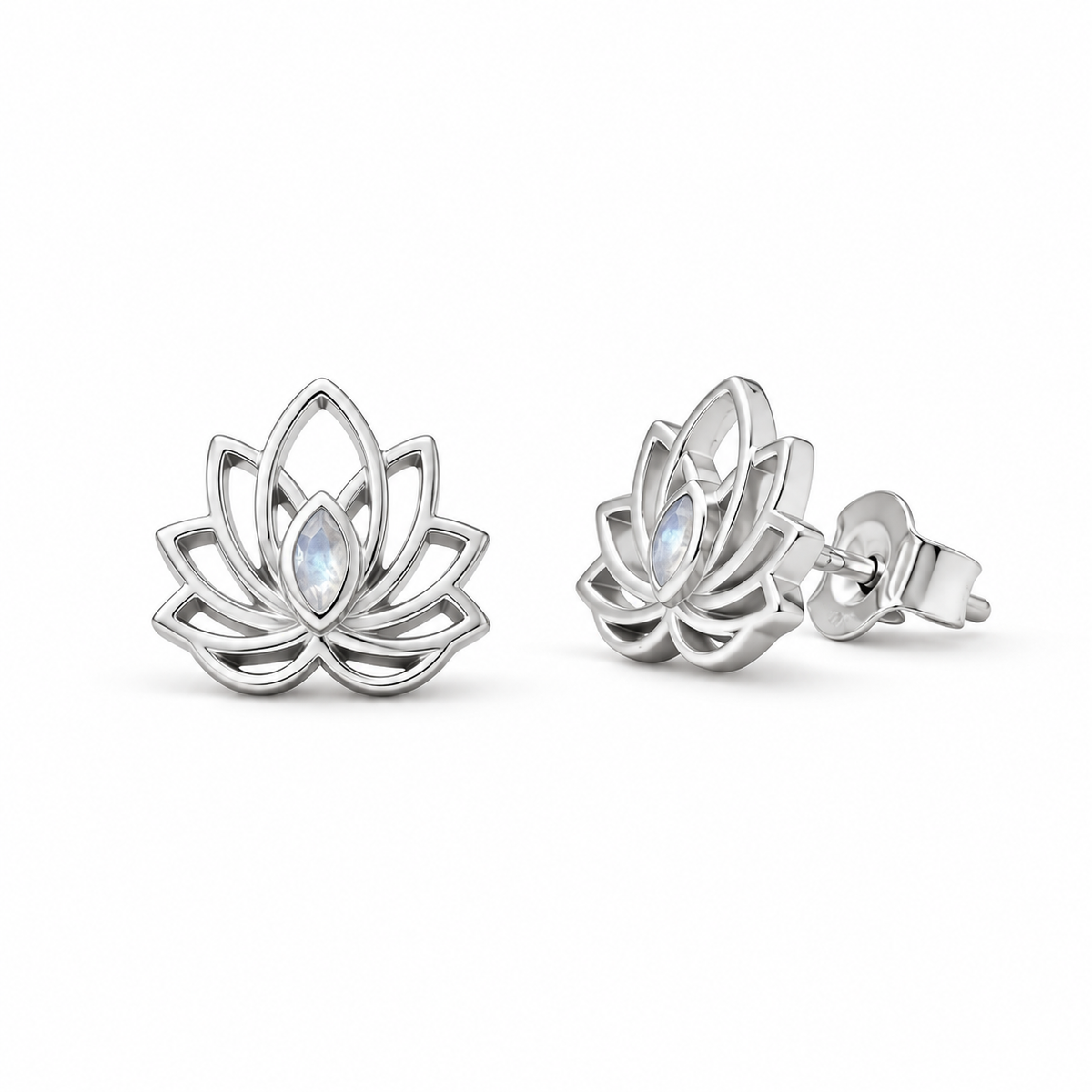 Luméa Mondstein Ohrstecker | Silber