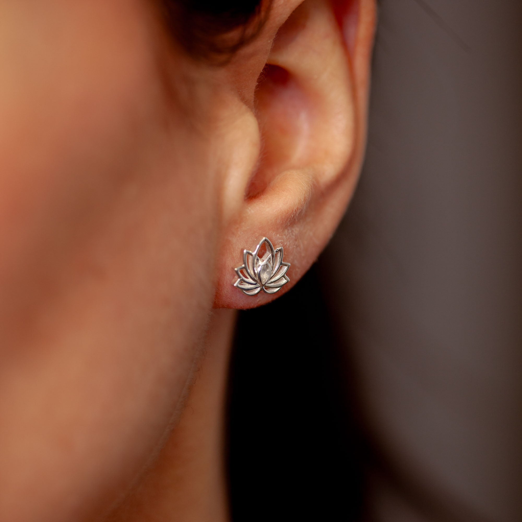 Luméa Mondstein Ohrstecker | Silber