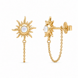 Lumina Mondstein Ohrstecker | Gold