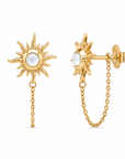 Lumina Mondstein Ohrstecker | Gold