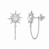 Lumina Mondstein Ohrstecker | Silber