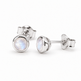 Lunita Mondstein Ohrstecker | Silber