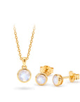 Lunita Mondstein Set in 18 Karat Massivgold